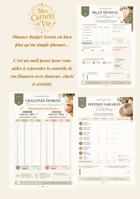 Planner Budget Serein à télécharger