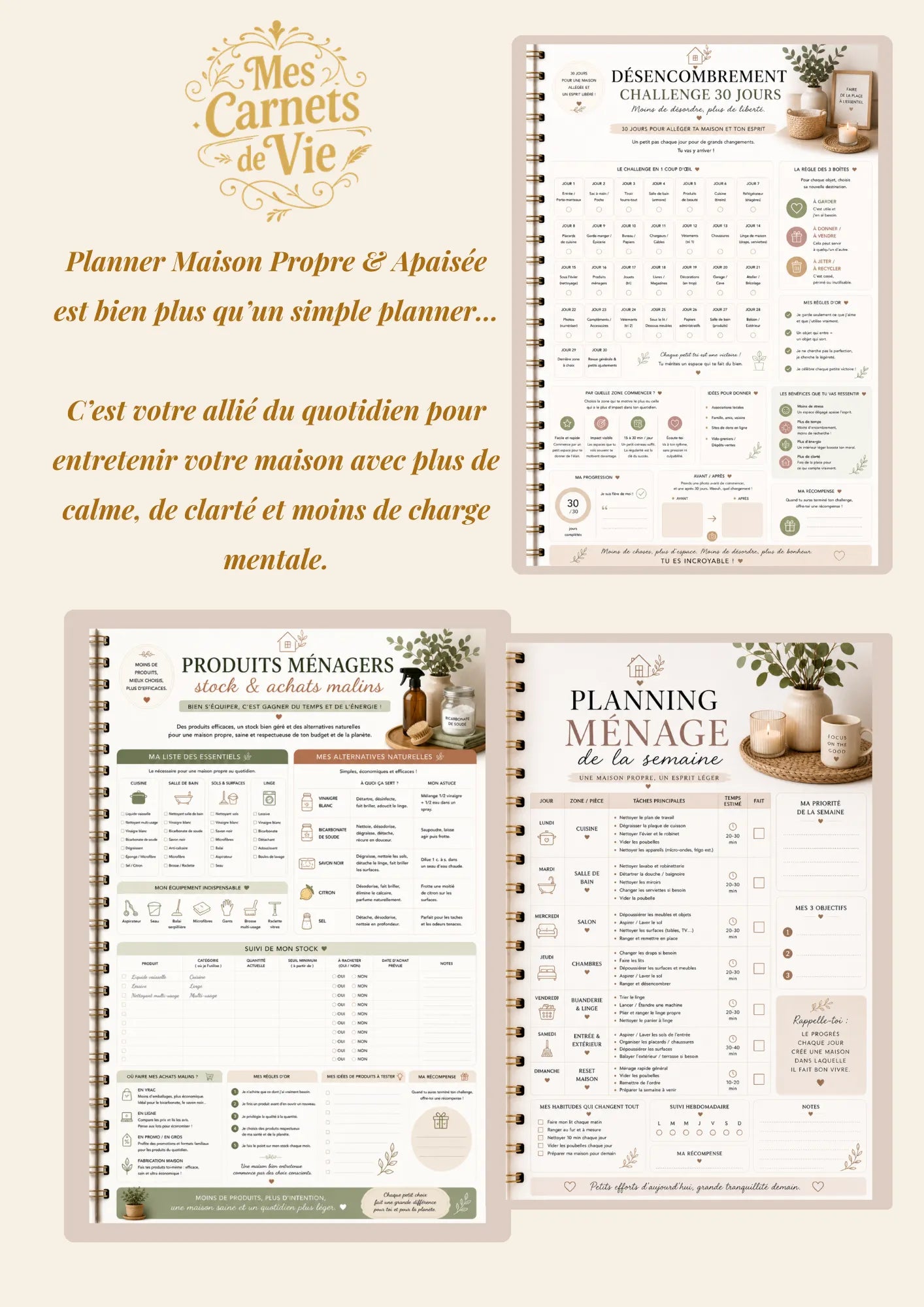 Planner Maison Propre & Apaisée à télécharger